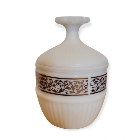 Vintage Vase textile pattern pot with lid - Picture 1 of 5